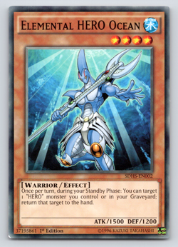 Elemental HERO Ocean - SDHS-EN002 - Common - 1st Edition Yugioh - Image 1