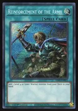 Reinforcement of the Army - RA01-EN051 - Secret Rare - 1st Edition Yugioh - Image 1