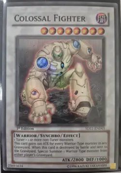 YuGiOh Colossal Fighter Super Rare 1st Edition 5DS1-EN043 - Image 1