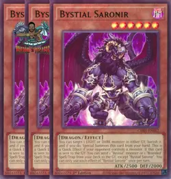 Yugioh! 3x Bystial Saronir CH01-EN012 Ultra Rare 1st Ed NM - Image 1