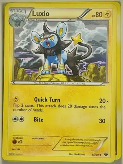 Luxio 45/99 Regular Uncommon Next Destinies Pokemon Card 2012 LP - Image 1