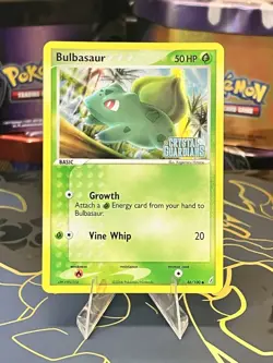 Pokemon TCG Bulbasaur Stamped Reverse Holo Card 46/100 Crystal Guardians 2006 - Image 1