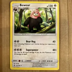 Bewear 112/149 - Rare Pokemon Card - Sun & Moon Base Set (2017) VLP - Image 1