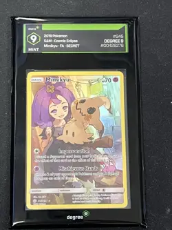 Pokemon Cards Grade 9 Mint Mimikyu Cosmic Eclipse Secret S&M 2019 245/236 - Image 1