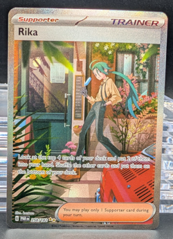 Pokemon Rika 258/182 Trainer Special Illustration Rare Card Paradox Rift TCG - Image 1