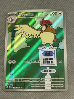 Pokemon Obsidian Flames PIDGEOTTO 208/197 Illustration Rare Card MINT-NM - Image 1