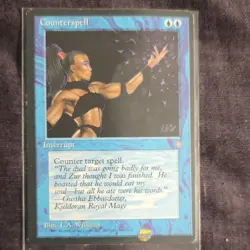Wizards of the Coast MTG Counterspell Interrupt 1995 Blue L.A. Williams - Image 1