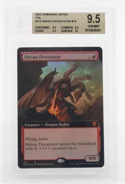 Magic The Gathering MTG Shivan Devastator 410 Dominaria United BGS 9.5 Quad + - Image 1