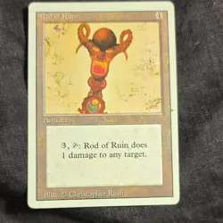 Wizards of the Coast MTG Rod of Ruin Artifact Christopher Rush - Image 1