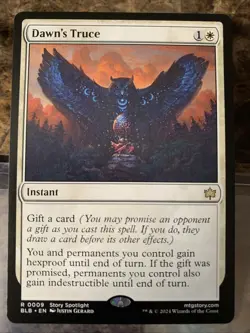 MTG TCG Bloomburrow Dawn's Truce 0009 Regular Rare - Image 1