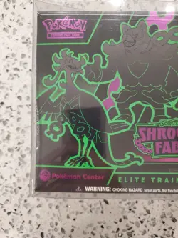 Pokemon Center Exclusive Shrouded Fable ETB New Factory Sealed Plastic Protector - Image 3