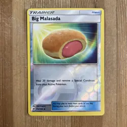 Pokemon TCG Big Malasada Sun & Moon Base Set 114/149 Reverse Holo Uncommon NM - Image 1