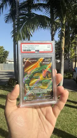 2021 Pokemon SWSH Full ArtRayquaza V Evolving Skies #193 PSA9 - Image 1