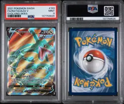 2021 Pokemon SWSH Full ArtRayquaza V Evolving Skies #193 PSA9 - Image 3
