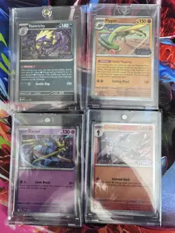 Pokemon TCG Phantasmal Flames STAFF Stamped Prerelease 4 Promo Prerelease Cards - Image 1