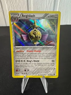 2014 Pokemon TCG | Aegislash 86/146 | Holo Rare | XY Pre-Release Stamp LP - Image 1