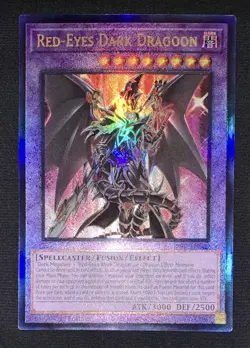 Yugioh Red Eyes Dark Dragoon RA02-EN021 Prismatic Ultimate Rare (PUR) NM w/Track - Image 3