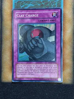 Yugioh Clay Charge DP1-EN030 Super Rare NM - Image 1