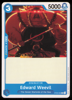 Edward Weevil Super Pre-Release - ST03-002 NM - One Piece - Image 1