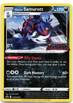 Hisuian Samurott SWSH207 Holofoil SWSH: Sword & Shield Promo Cards LP - Image 1