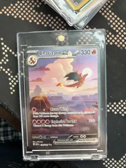 Pokemon TCG Charizard EX Scarlet & Violet 151 Card 199/165 PSA 10 CONTENDER - Image 1