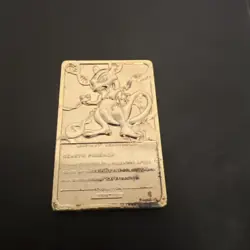 1999 MEWTWO Gold Bar Card Limited Edition Burger King Gold Plated Pokemon - Image 1