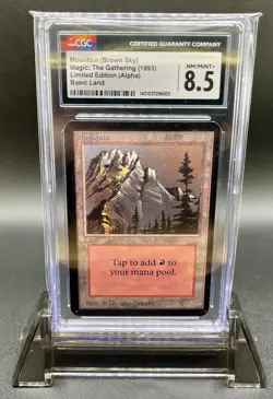 Mountain (Brown Sky) Magic: The Gathering (1993) Limited Edition (Alpha) CGC 8.5 - Image 1