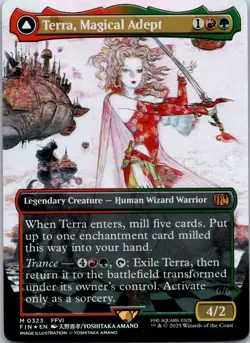 Terra, Magical Adept (Borderless) 323 FINAL FANTASY NM FOIL MTG - Image 1