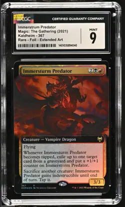 IMMERSTURM PREDATOR Kaldheim Extended Art Foil Rare CGC 9 MTG [Nostalgium] - Image 1