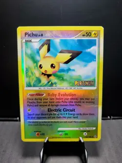 Pokemon TCG Pichu - [Platinum] Stamped 045/100 Burger King Promo Reverse Holo HP - Image 1