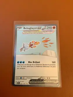 Carte Pokemon Bekaglacon 222/197 Ecarlate et Violet Flammes Obsidiennes FR NM - Image 1
