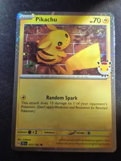 DOUBLE SWIRL Pikachu 51/162 Stamped 2026 Pokemon Day 30th Anniversary Promo - Image 2