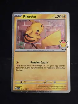 DOUBLE SWIRL Pikachu 51/162 Stamped 2026 Pokemon Day 30th Anniversary Promo - Image 3