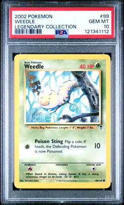 2002 Pokemon Legendary Collection #99 Weedle PSA 10 GEM MINT NEWLY GRADED! - Image 1