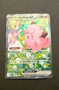 2025 POKEMON SCARLET & VIOLET JOURNEY TOGETHER LILLIE’S CLEFAIRY EX SIR #184/159 - Image 2
