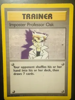 1999 Pokemon TCG Trainer Imposter Professor Oak Base Set 73/102 Rare Shadowless - Image 1