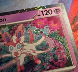 Pokemon TCG Sylveon 172 Prismatic Evolutions Black Star Promo Holo With SWIRL - Image 1