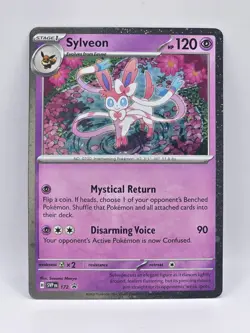 Pokemon TCG Sylveon 172 Prismatic Evolutions Black Star Promo Holo With SWIRL - Image 2