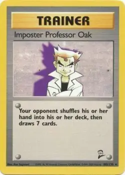 1x Imposter Professor Oak - 102/130 - Rare - Unlimited Edition Damaged Pokemon G - Image 1