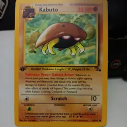Pokemon TCG Kabuto Fossil 1st Edition Common Card 50/62 - Image 1