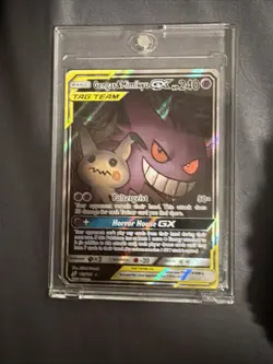 Pokemon Gengar & Mimikyu GX 165/181 SM-Team Up Ultra Rare Full Art Holo TAG TEAM - Image 1