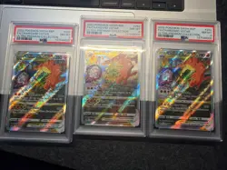 LOT of 3 2022 POKEMON SWSH BLACK STAR PROMO #262 FULL ART/CHARIZARD VSTAR PSA 8 - Image 1