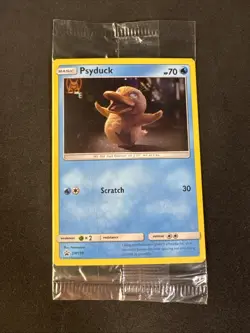 Psyduck SM199 Detective Pikachu Holo Swirl ! Black Star Promo Sun & Moon Pokemon - Image 1