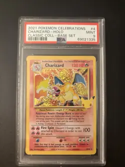 Pokemon Charizard Holo PSA 9 2021 Celebrations Classic Collection 4/102 - Image 1