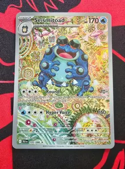 Pokemon TCG Seismitoad Illustration Rare Black Bolt 105/086 - Image 1