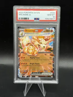 2023 POKEMON SVI EN-SCARLET & VIOLET #032 ARCANINE EX PSA 10 - Image 1