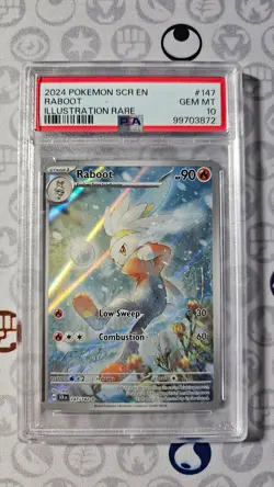 PSA 10 Raboot 147/142 Stellar Crown IR Illustration Rare / Pokemon TCG - Image 1