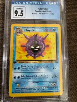 Pokemon TCG CGC 1st Ed Cloyster Fossil Goldeen Jungle Articuno Holo Fossil Lot - Image 3