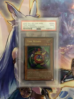Time Wizard - Metal Raiders - PSA 9 2003 Yugioh - Image 1