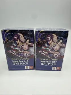 (2) One Piece TCG: Double Pack Set 9 The Azure Sea's Seven FACTORY SEALED Boxes - Image 1